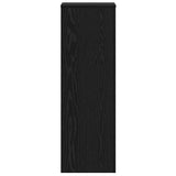 Plant Stand 2 pcs Black Oak 33 x 33 x 100 cm Engineered Wood - Rear View