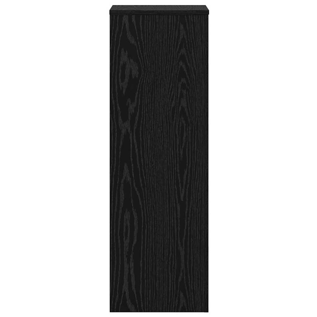 Plant Stand 2 pcs Black Oak 33 x 33 x 100 cm Engineered Wood