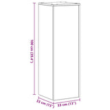 Plant Stand 2 pcs Black Oak 33 x 33 x 100 cm Engineered Wood - Extra Image