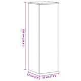 Plant Stand 2 pcs Black Oak 33 x 33 x 100 cm Engineered Wood