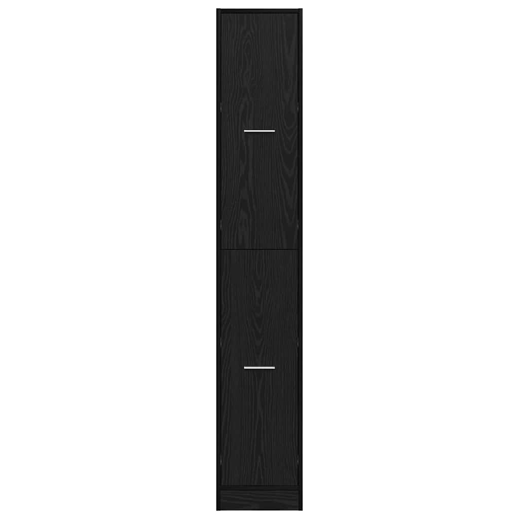 Apothecary Cabinet Black oak 30 x 41 x 174.5 cm Engineered wood