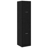 Apothecary Cabinet Black oak 40 x 41 x 174.5 cm Engineered wood - Front View
