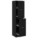 Apothecary Cabinet Black oak 40 x 41 x 174.5 cm Engineered wood - 45-Degree Angle