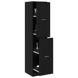 Apothecary Cabinet Black oak 40 x 41 x 174.5 cm Engineered wood - Side View