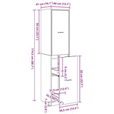 Apothecary Cabinet Black oak 40 x 41 x 174.5 cm Engineered wood - Extra Image