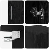 2-piece storage cabinet with shelves 2 pcs Black Oak - Extra Image