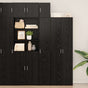 Storage Cabinet with Shelves Black Oak 30 x 42,5 x 225 cm