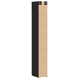 2-piece storage cabinet with shelves 2 pcs Black Oak
