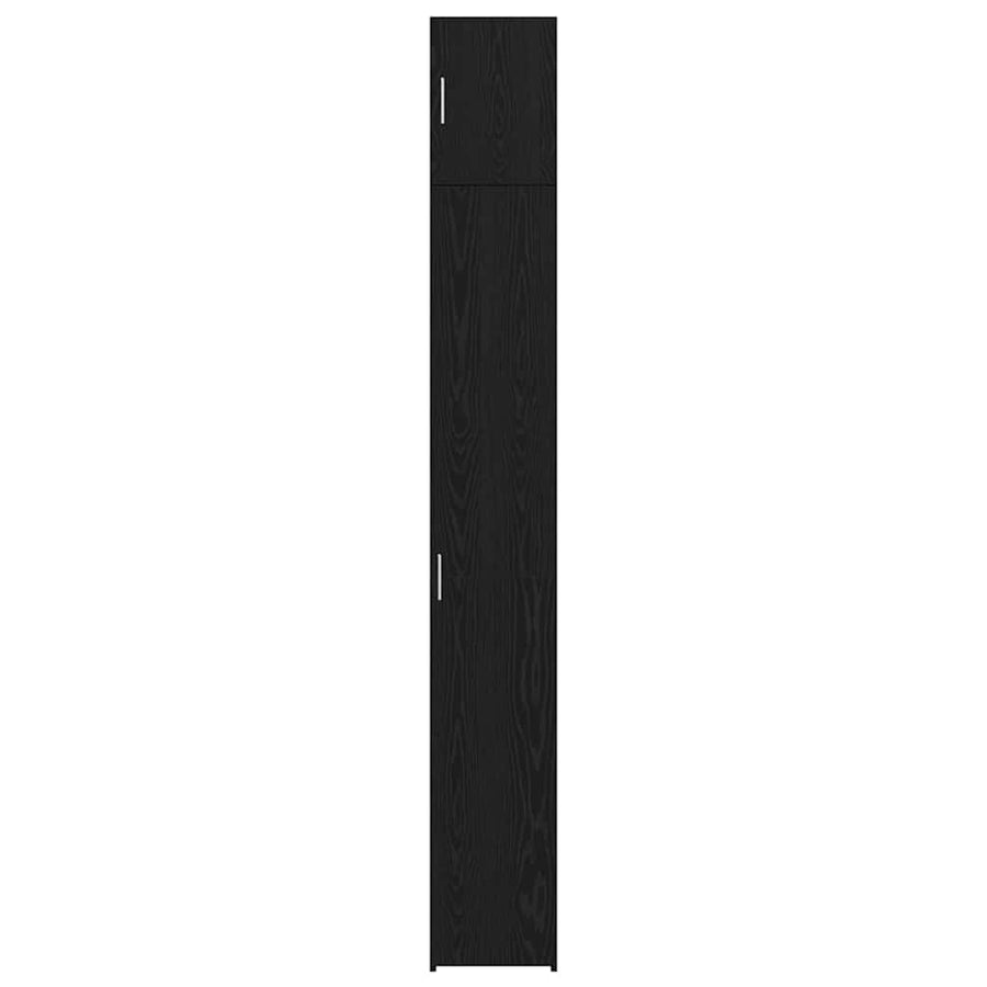 Storage Cabinet with Shelves Black Oak 30 x 42,5 x 225 cm