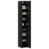 2-piece storage cabinet with shelves 2 pcs Black Oak