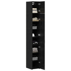Storage Cabinet with Shelves Black Oak 30 x 42,5 x 225 cm