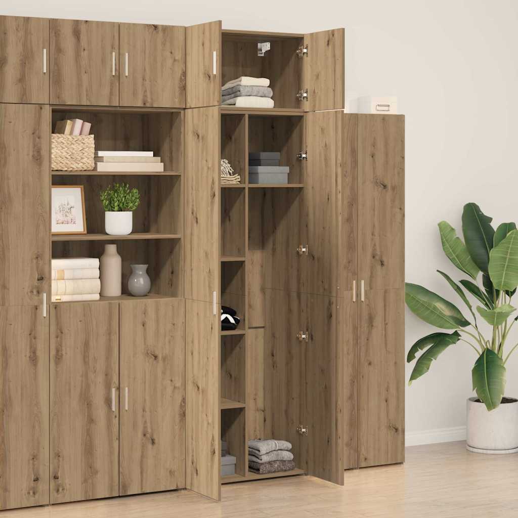 Storage Cabinet 3 pcs Artisan Oak 70 x 42,5 x 185 cm