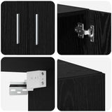Storage Cabinet 2 pcs Black Oak 70 x 42,5 x 185 cm
