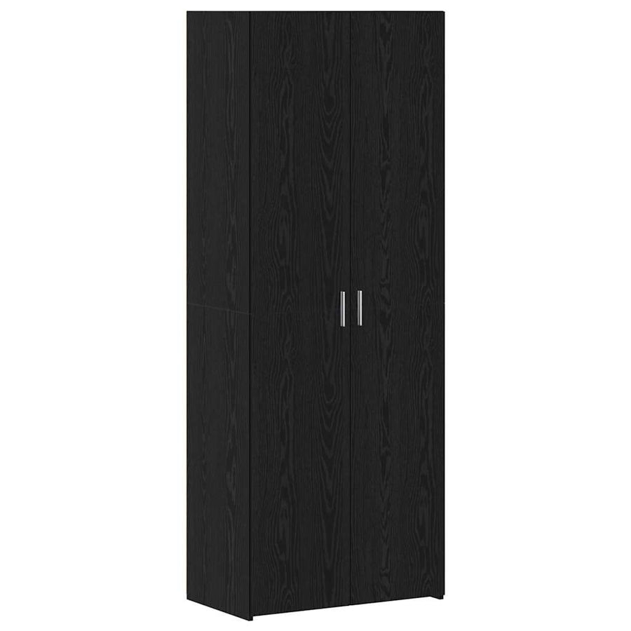 Storage Cabinet 2 pcs Black Oak 70 x 42,5 x 185 cm