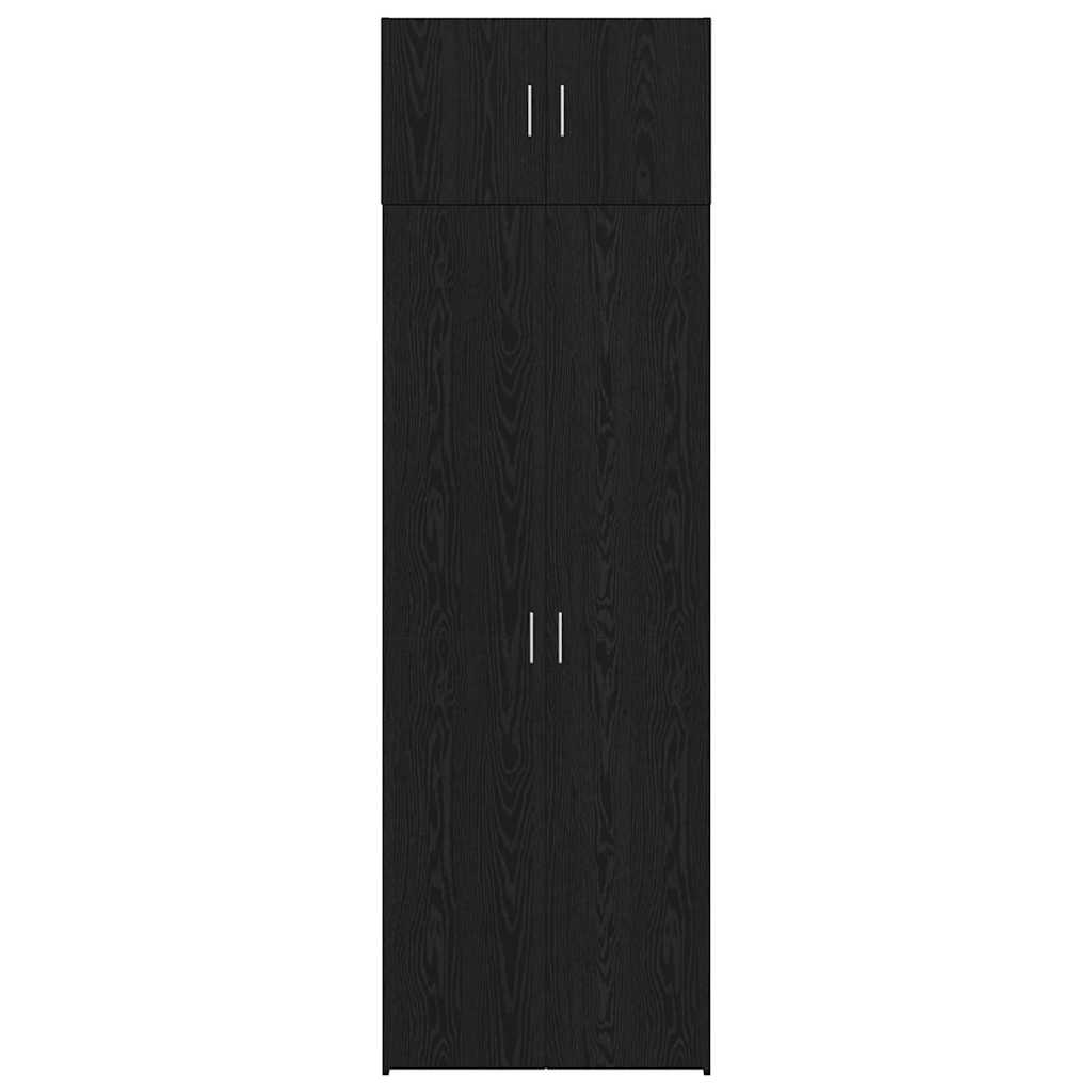 Storage Cabinet 2 pcs Black Oak 70 x 42,5 x 185 cm
