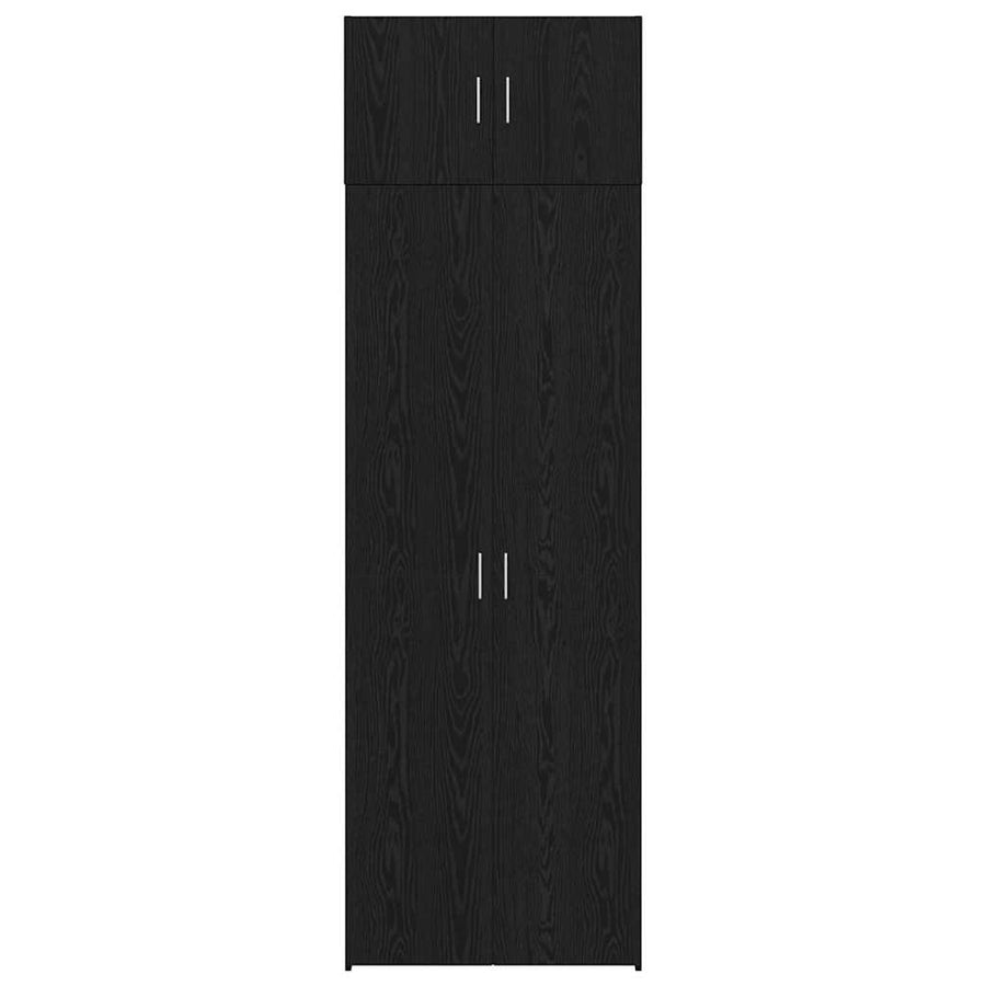 Storage Cabinet 2 pcs Black Oak 70 x 42,5 x 185 cm