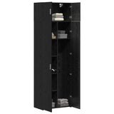 Storage Cabinet 2 pcs Black Oak 70 x 42,5 x 185 cm