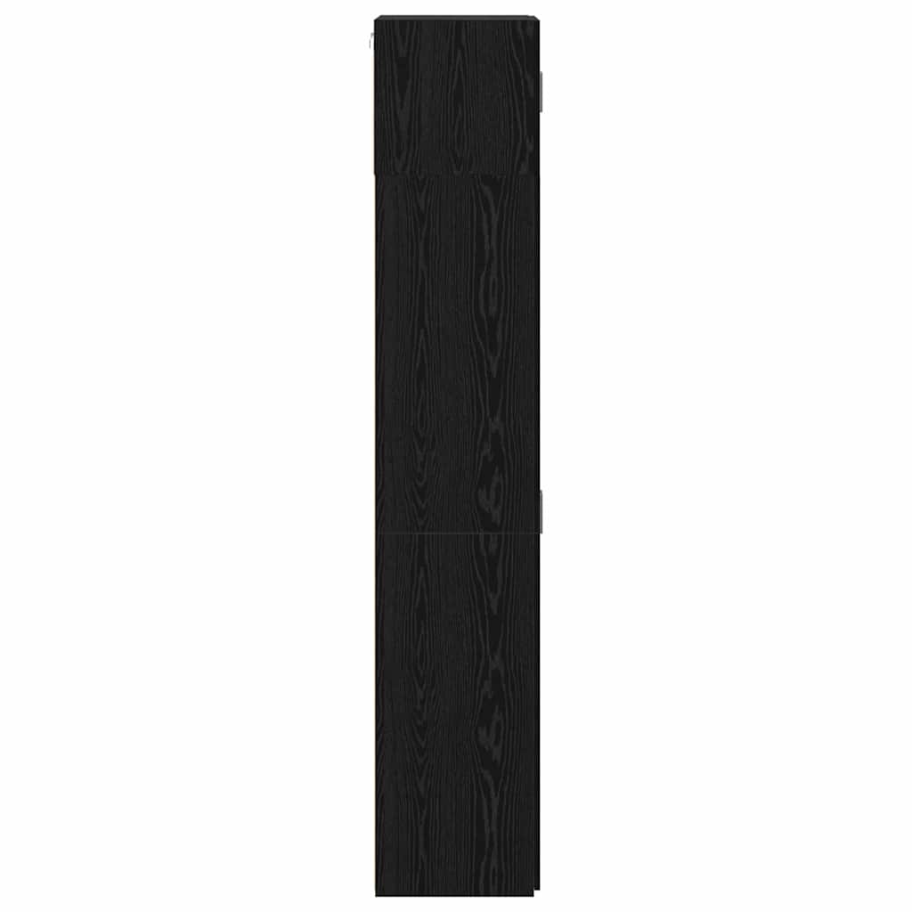 Storage Cabinet 2 pcs Black Oak 70 x 42,5 x 185 cm
