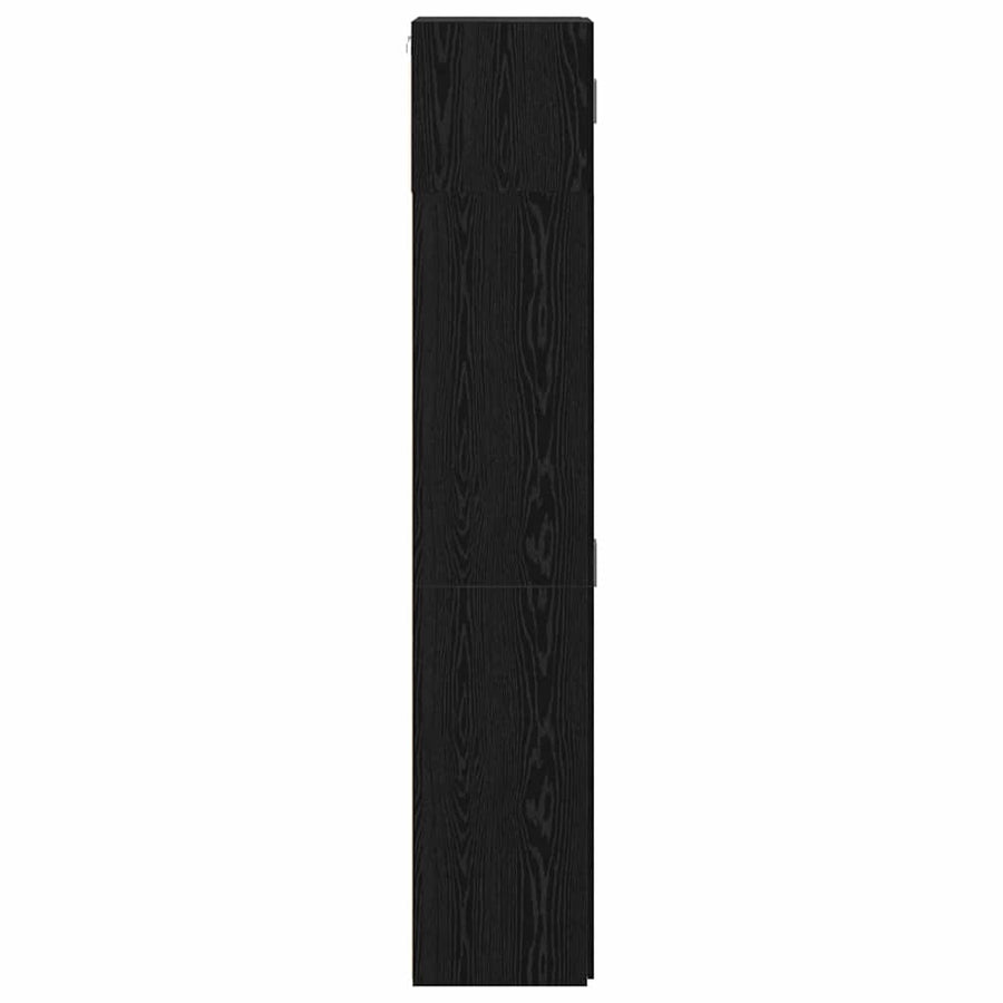 Storage Cabinet 2 pcs Black Oak 70 x 42,5 x 185 cm