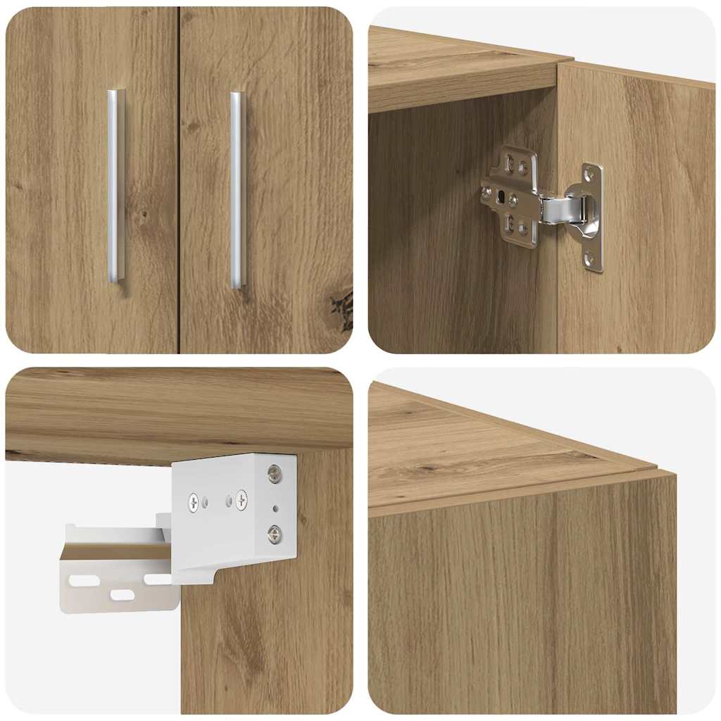 Storage Cabinet 2 pcs Artisan Oak 70 x 42,5 x 225 cm