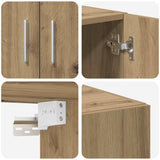Storage Cabinet Artisan oak 70 x 42.5 x 225 cm Engineered wood - Extra Image