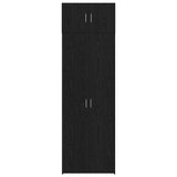 Storage Cabinet Black oak 70 x 42.5 x 225 cm Engineered wood - Low Angle