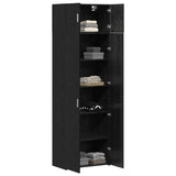 Storage Cabinet Black oak 70 x 42.5 x 225 cm Engineered wood - Side View