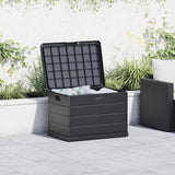 Garden Storage Box Anthracite 77.5 x 54.5 x 53 cm Plastic - Top-Down View