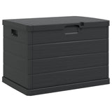 Garden Storage Box Anthracite 77.5 x 54.5 x 53 cm Plastic - Front View