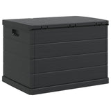 Garden Storage Box Anthracite 77.5 x 54.5 x 53 cm Plastic - Rear View