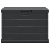 Garden Storage Box Anthracite 77.5 x 54.5 x 53 cm Plastic - Close-Up Angle