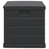 Garden Storage Box Anthracite 77.5 x 54.5 x 53 cm Plastic - Low Angle