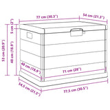 Garden Storage Box Anthracite 77,5 x 54,5 x 53 cm Plastic - Extra Image