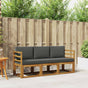 Outdoor Sofa Set 3 pcs 3-Seaters Natural and Anthracite