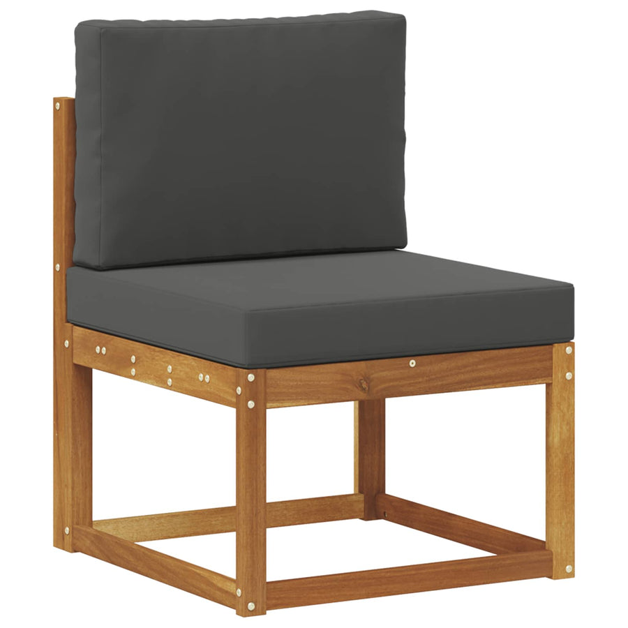 Outdoor Sofa Set 3 pcs 3-Seaters Natural and Anthracite