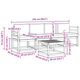 Outdoor Sofa Set with Cushion 5 pcs Natural and Anthracite