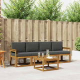 Outdoor Sofa Set with Cushion 5 pcs Natural and Anthracite