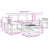 Outdoor Sofa Set with Cushion 5 pcs Natural and Anthracite - Extra Image
