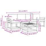 Outdoor Sofa Set with Cushion 5 pcs Natural and Anthracite
