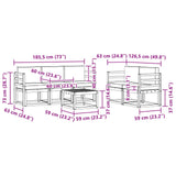 Outdoor Sofa Set with Cushion 6 pcs Natural and Anthracite - Extra Image