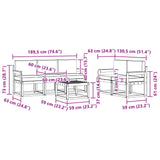 Outdoor Sofa Set with Cushion 6 pcs Natural and Anthracite - Extra Image