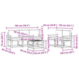 Outdoor Sofa Set with Cushion 6 pcs Natural and Anthracite