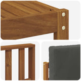 Outdoor Sofa Set with Cushion 7 pcs Natural and Anthracite