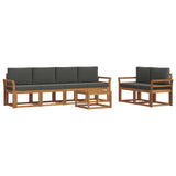 Outdoor Sofa Set with Cushion 7 pcs Natural and Anthracite