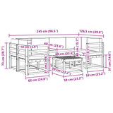 Outdoor Sofa Set with Cushion 7 pcs Natural and Anthracite