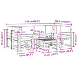 Outdoor Sofa Set with Cushion 7 pcs Natural and Anthracite - Extra Image