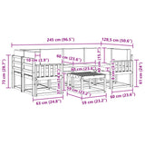 Outdoor Sofa Set with Cushion 7 pcs Natural and Anthracite - Extra Image