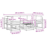 Outdoor Sofa Set with Cushion 7 pcs Natural and Anthracite