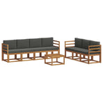 Outdoor Sofa Set 8 pcs 7-Seaters Natural and Anthracite