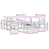 Outdoor Sofa Set with Cushion 8 pcs Natural and Anthracite